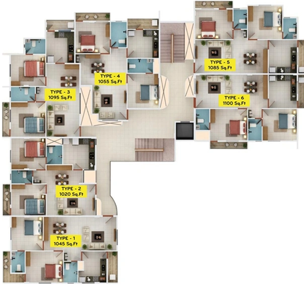 Floor Plan of Tulsi Sopanam in Thrippunithura, Kochi - Image 62639