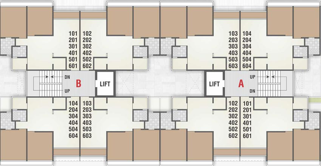 Floor Plan of Sahajanand Sky in Vavol, Gandhinagar - Image 64013