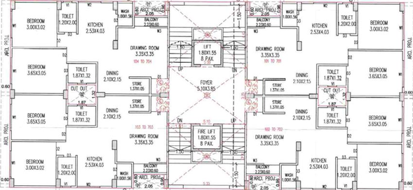 Floor Plan of Vaghela RR Residency in Pethapur, Gandhinagar - Image 65295
