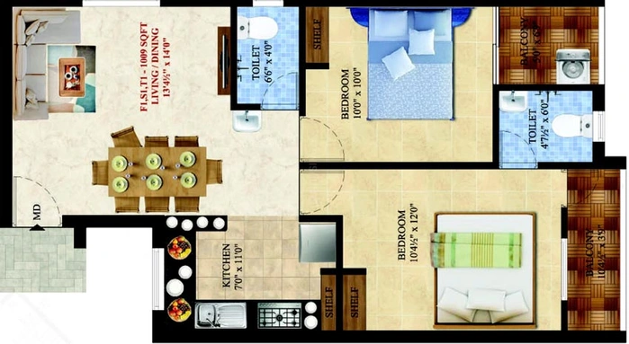 2 BHK Flat in ATH Imaginia Identia in Pammal, Chennai - Image 544998