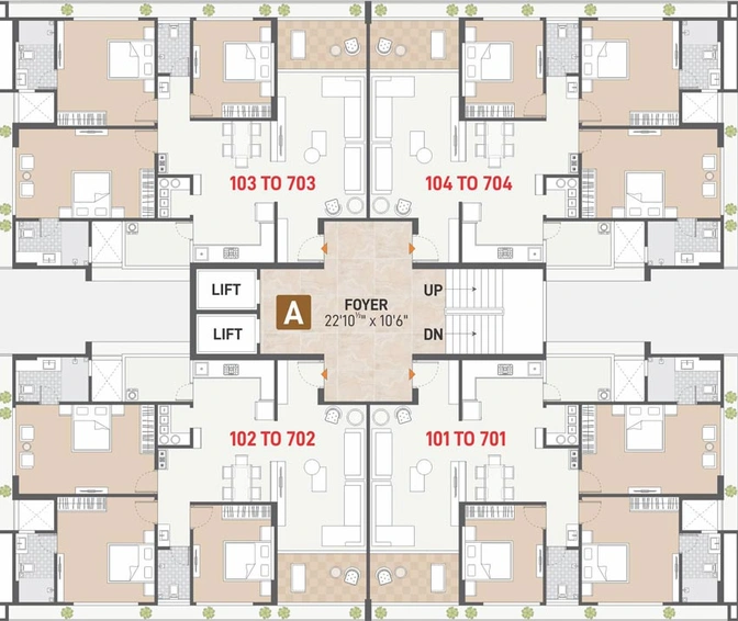 Floor Plan of Keshav Keshavam Saavi in Randheja, Gandhinagar - Image 64742