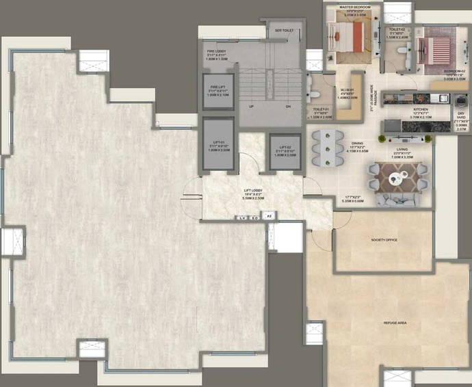 Floor Plan of Kolte Patil K52 in Khar West, Mumbai - Image 21888