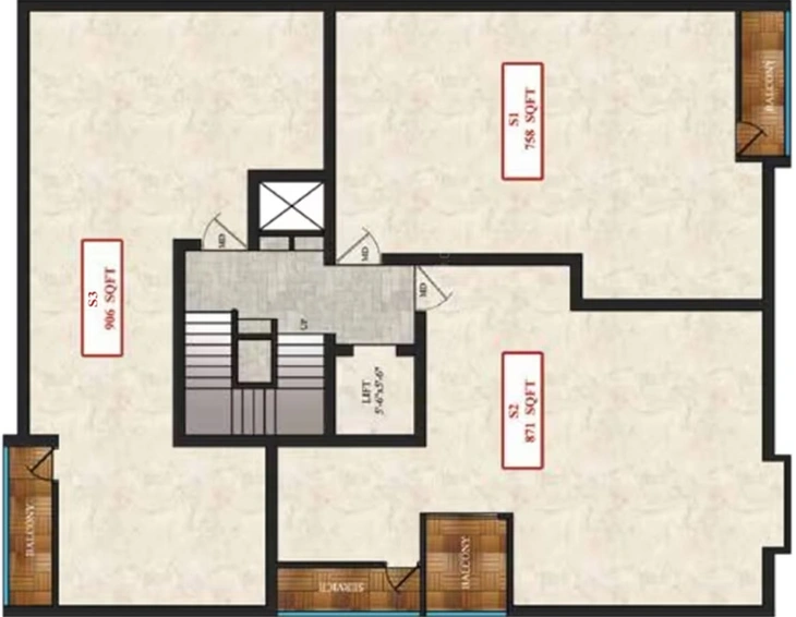Floor Plan of ATH Twin Star in Anakaputhur, Chennai - Image 62469