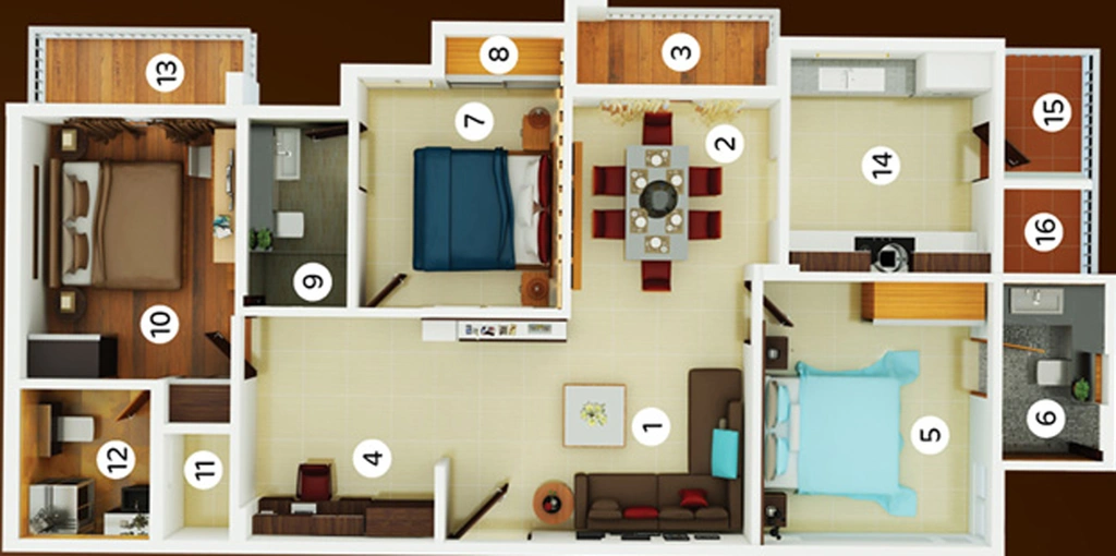 3 BHK Flat in Anta Kannadi Kovilakam in Thrippunithura, Kochi - Image 546337