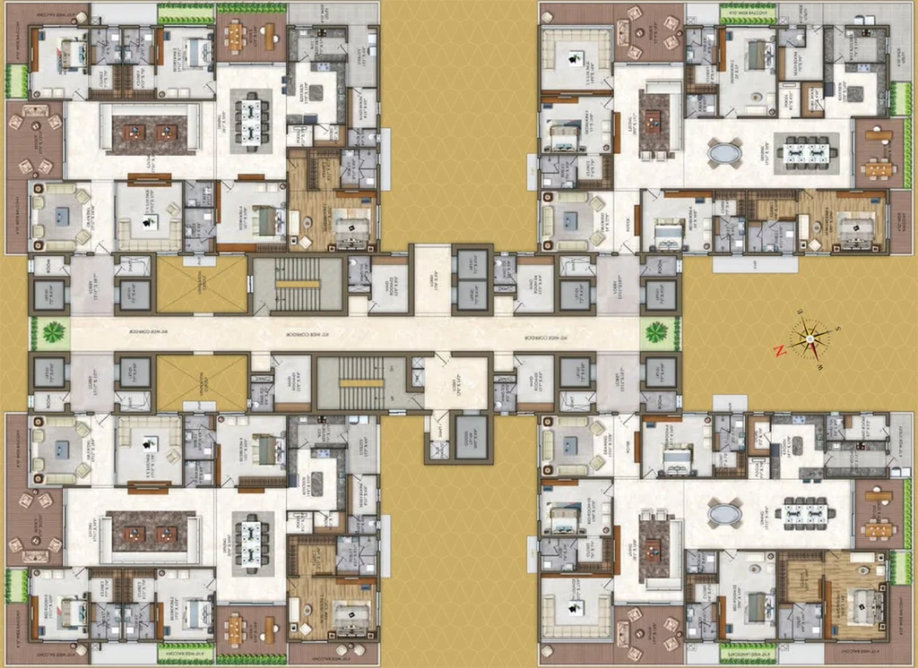 Floor Plan of Raghava Iris in Gachibowli, Hyderabad - Image 62583