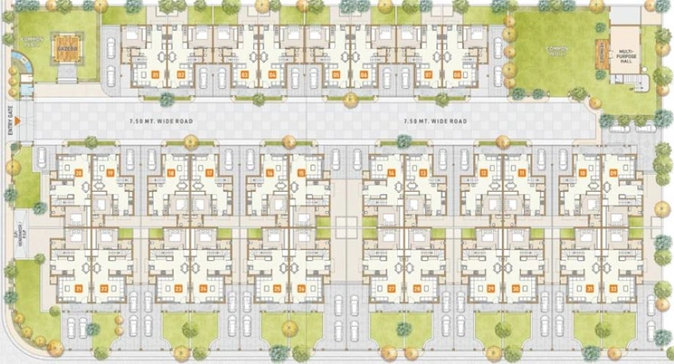 Master Plan of ATJ Sarthak Villa in Kolavada, Gandhinagar - Image 65781