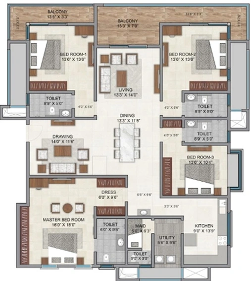 4 BHK Flat in NSL East Luxoria in Uppal, Hyderabad - Image 546534