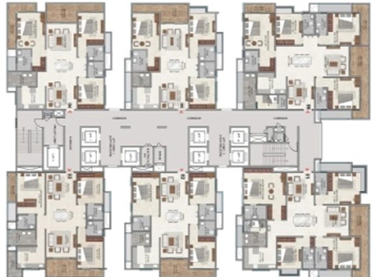 Floor Plan of NSL East Luxoria in Uppal, Hyderabad - Image 62715
