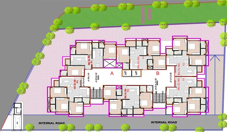 Master Plan of Radhe Vrundavan Riverside in Raysan, Gandhinagar - Image 64435
