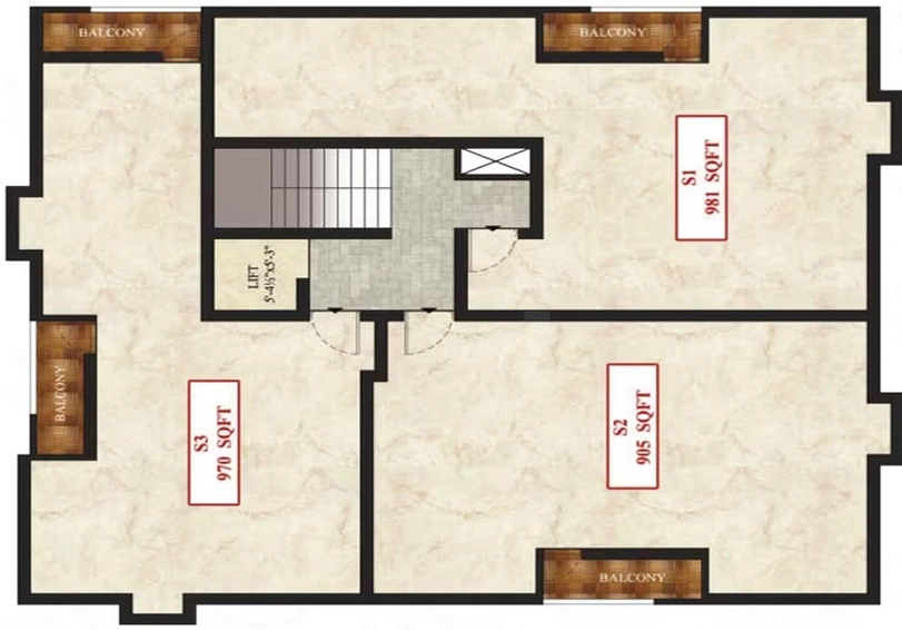 Floor Plan of ATH Elegant in Pammal, Chennai - Image 62775