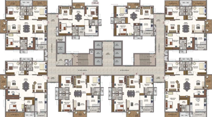 Floor Plan of Visions Arsha in Tellapur, Hyderabad - Image 62768