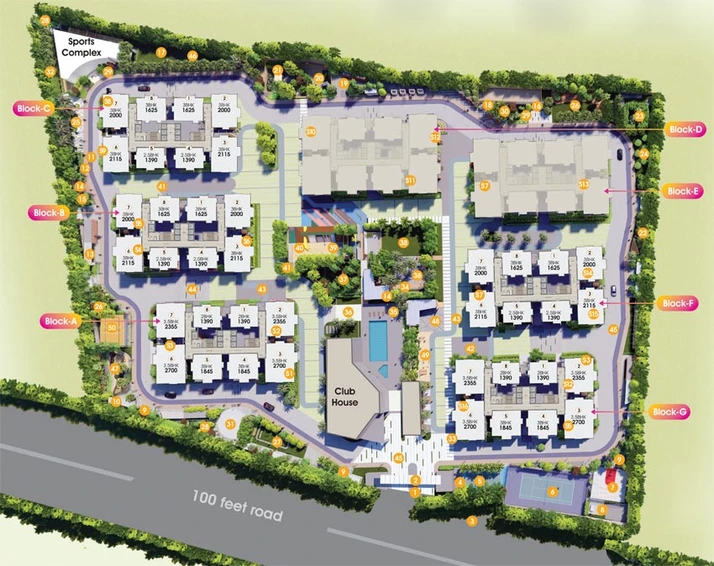 Master Plan of Visions Arsha in Tellapur, Hyderabad - Image 62769