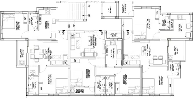 Floor Plan of ATH Stargate in Pammal, Chennai - Image 62822