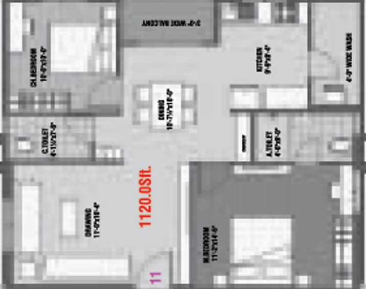 2 BHK Flat in Alpine GMR Springfield in Alwal, Hyderabad - Image 547294