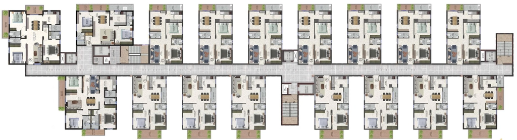 Floor Plan of Sanarelli Apartment in Bowrampet, Hyderabad - Image 406332