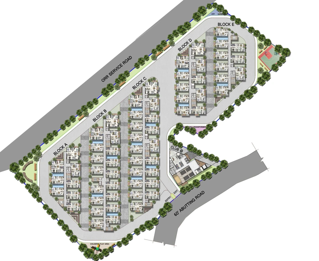 Master Plan of Sanarelli Apartment in Bowrampet, Hyderabad - Image 406333