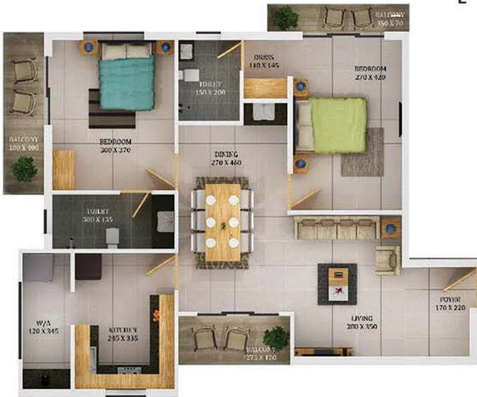 2 BHK Flat in Dream Flower Belcanto in Thrippunithura, Kochi - Image 547523