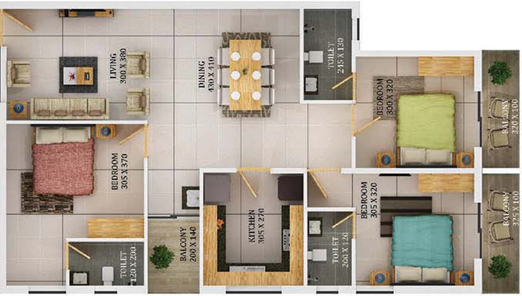 2 BHK Flat in Dream Flower Belcanto in Thrippunithura, Kochi - Image 547524