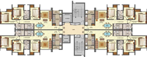 Floor Plan of Lodha Casa Aurora in Dombivli, Thane - Image 19616