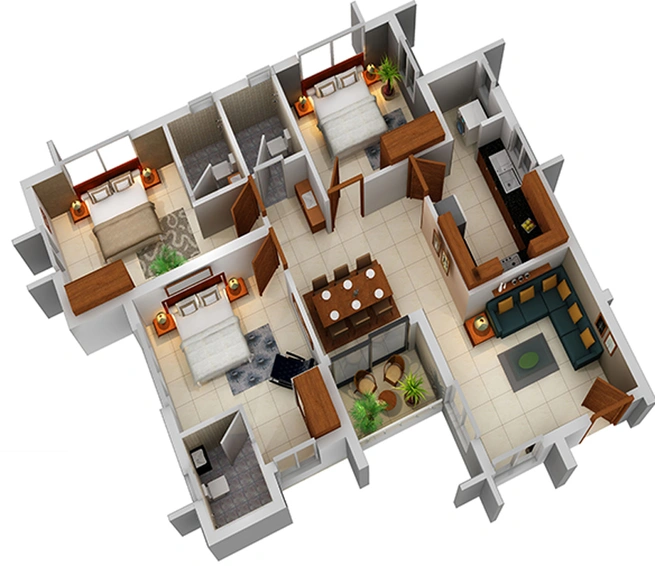 3 BHK Flat in Jairaj Spectrum in Kakkanad, Kochi - Image 547639