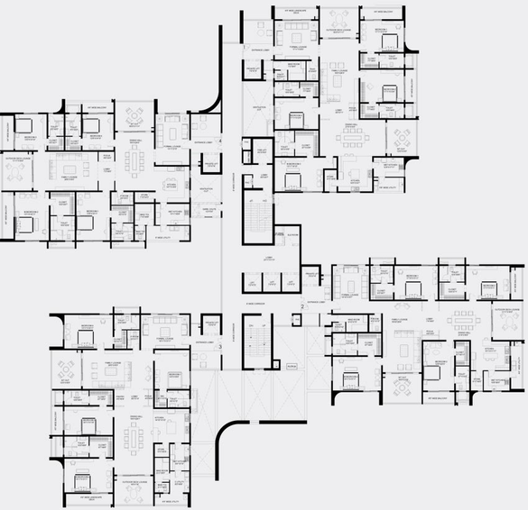 Floor Plan of Western Marina in Puppalaguda, Hyderabad - Image 62968