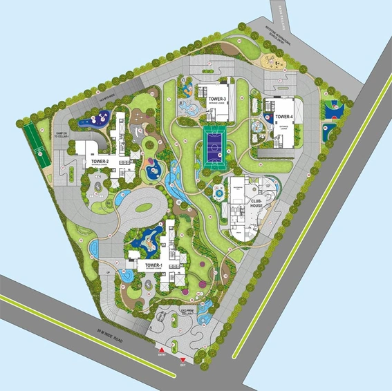 Master Plan of Western Marina in Puppalaguda, Hyderabad - Image 62969