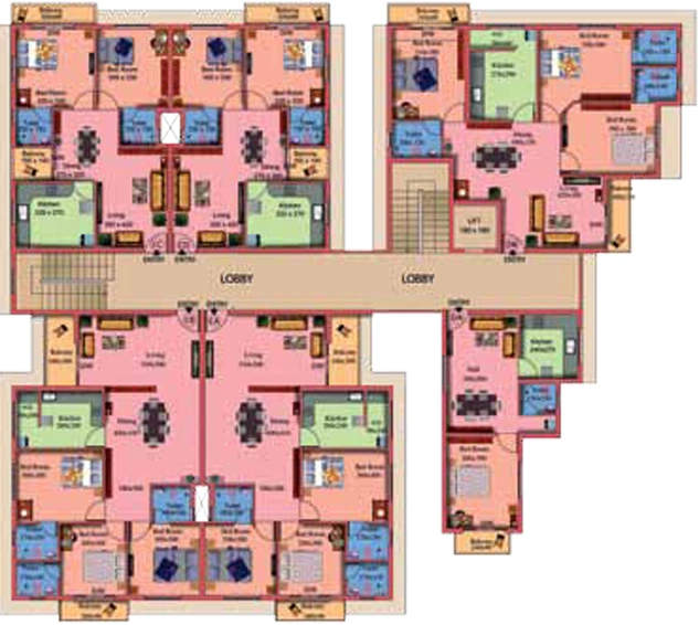 Floor Plan of Poorna Vysyan Paradise in Ernakulam, Kochi - Image 62996