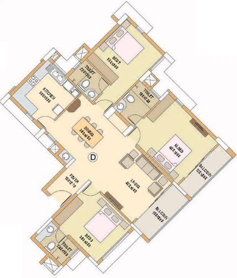 3 BHK Flat in Skyline Riverville in Aluva, Kochi - Image 547796