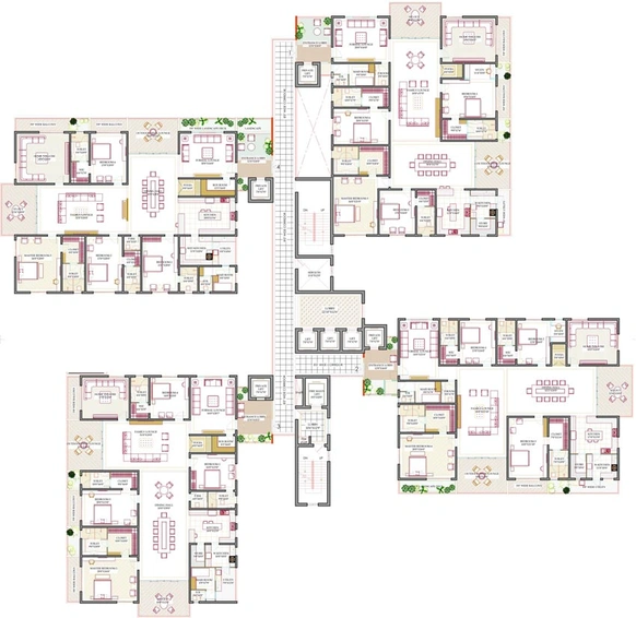 Floor Plan of Western Springs in Puppalaguda, Hyderabad - Image 63142