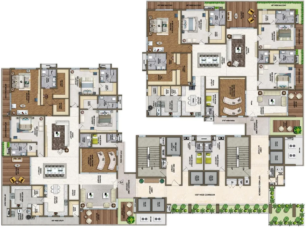 Floor Plan of DSR The World in Jubilee Hills, Hyderabad - Image 64005