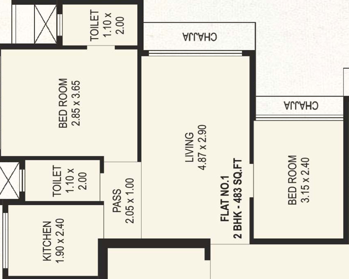 2 BHK Flat in Vraj Prarambh in Goregaon East, Mumbai - Image 444102