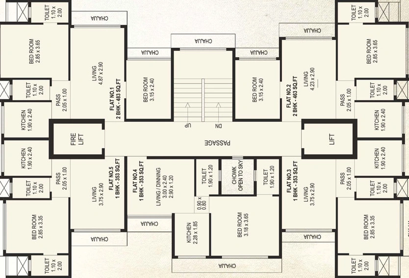 Floor Plan of Vraj Prarambh in Goregaon East, Mumbai - Image 22041