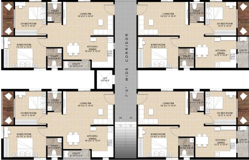 Floor Plan of Shivantha Gardenia in Patancheru, Hyderabad - Image 63990