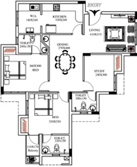 2 BHK Flat in Infra Proxim in Edappally, Kochi - Image 550637