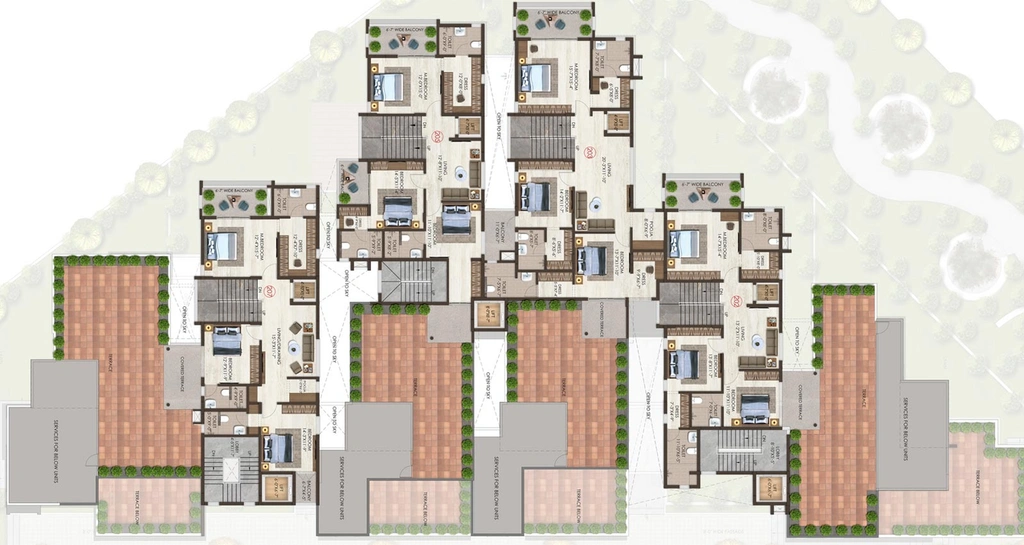 Floor Plan of SMR Vinay CEO Enclave in Bandlaguda Jagir, Hyderabad - Image 64813