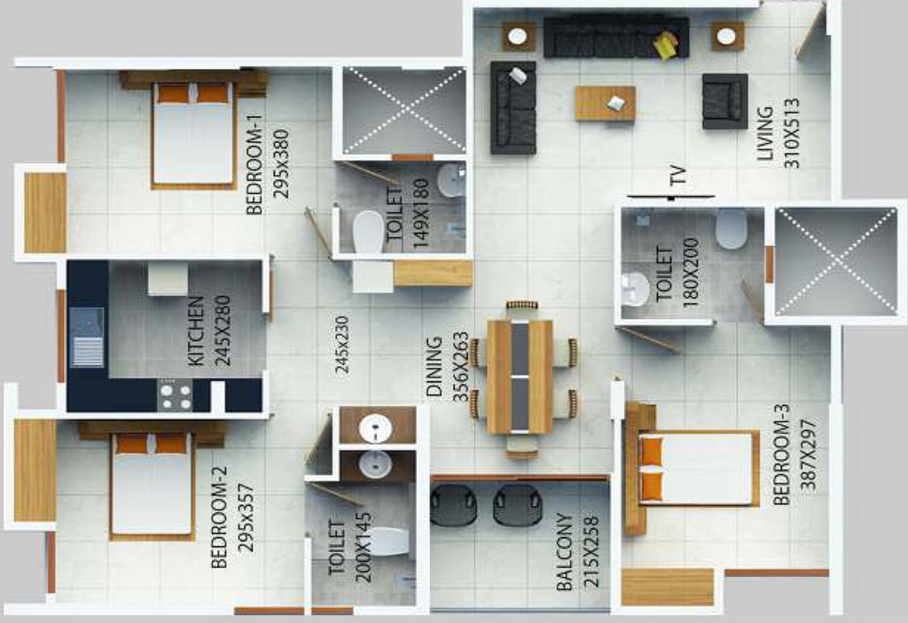 3 BHK Flat in Mansions Pristina in Kaloor, Kochi - Image 550758