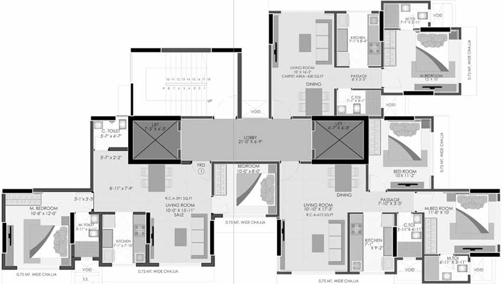 Floor Plan of H.Rishabraj Suraj in Borivali West, Mumbai - Image 22087