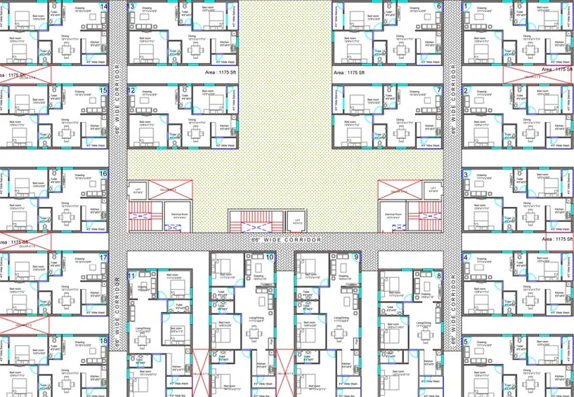 Floor Plan of Vasu Sri Pride in Dundigal, Hyderabad - Image 64962