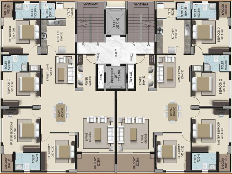 Floor Plan of Prime Meridian Gazebo in Thrippunithura, Kochi - Image 64513