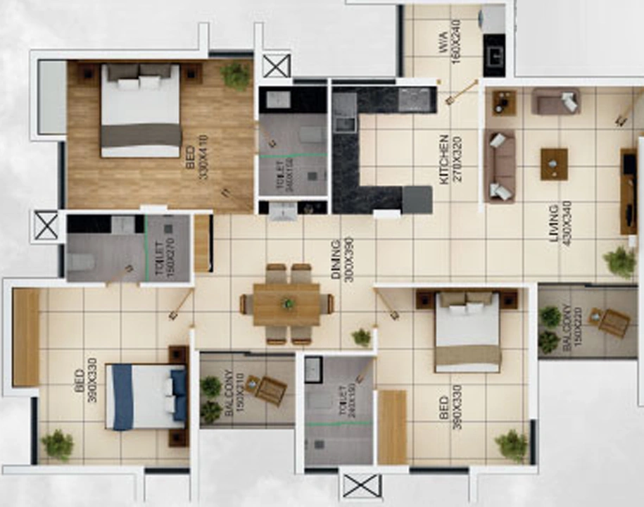 3 BHK Flat in Siddhi Sreekala in Thrippunithura, Kochi - Image 552733