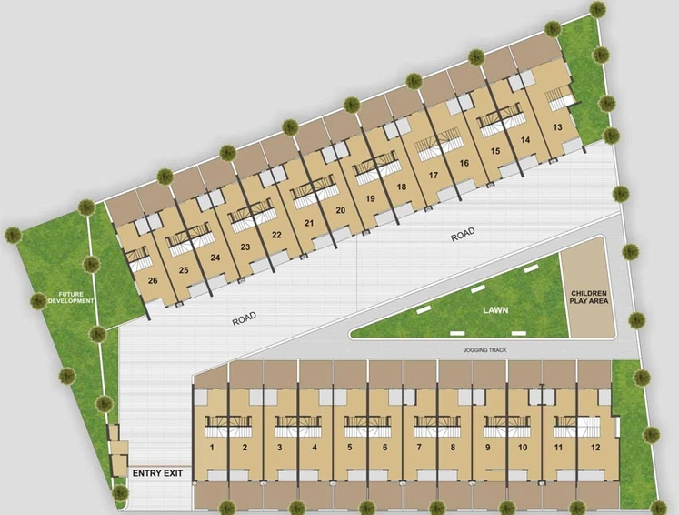 Master Plan of Tulsi Dwarkesh Bunglows in Kalol, Gandhinagar - Image 65042