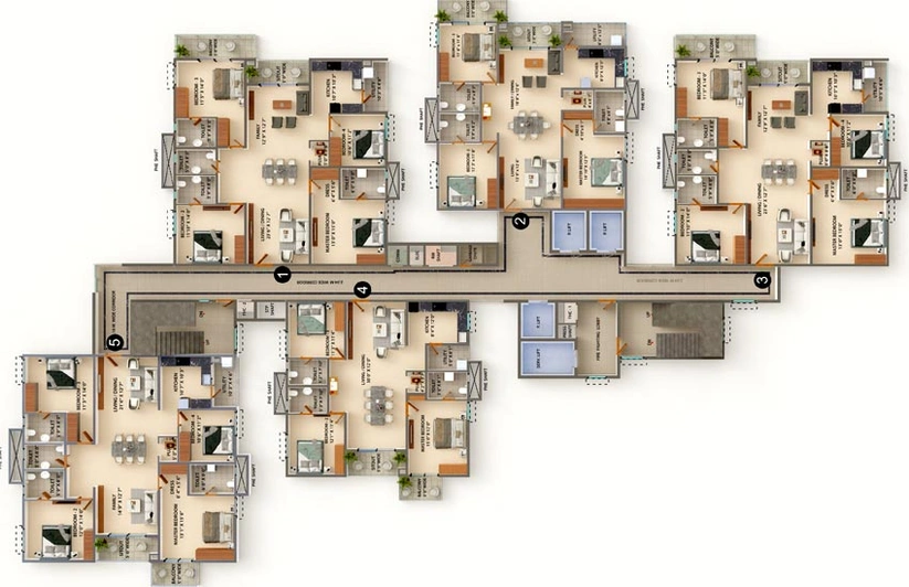 Floor Plan of Ramky One Astra in Kokapet, Hyderabad - Image 64860