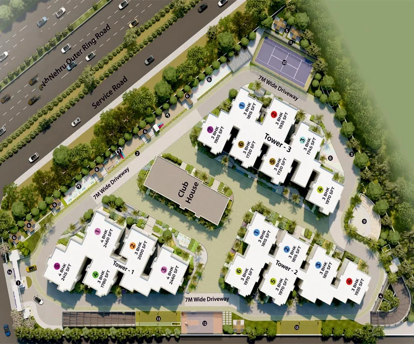 Master Plan of Ramky One Astra in Kokapet, Hyderabad - Image 64861