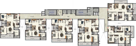 Floor Plan of Greenspaces Celestial in Kokapet, Hyderabad - Image 64832