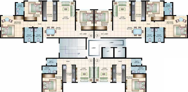 Floor Plan of DSS Tivon Park in Ghatkopar West, Mumbai - Image 22113