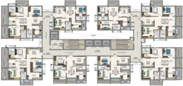 Floor Plan of Jain Fairmount Sri Ram Garden 2 in Kompally, Hyderabad - Image 64883