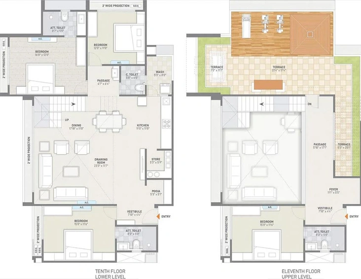 4 BHK Penthouse in Saamarth Heaven 6 in Koba, Gandhinagar - Image 553177