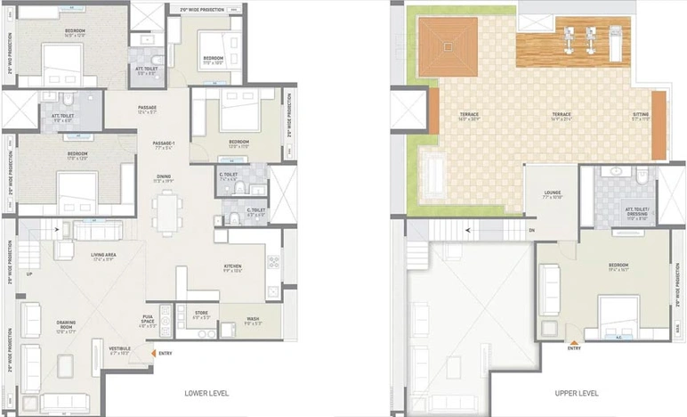 4 BHK Penthouse in Saamarth Heaven 6 in Koba, Gandhinagar - Image 553178