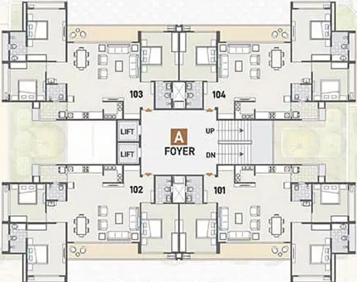 Floor Plan of Saamarth Heaven 6 in Koba, Gandhinagar - Image 65183