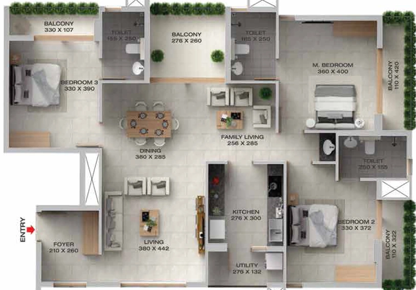 3 BHK Flat in Siddhi Chandravilasam in Thrippunithura, Kochi - Image 553739